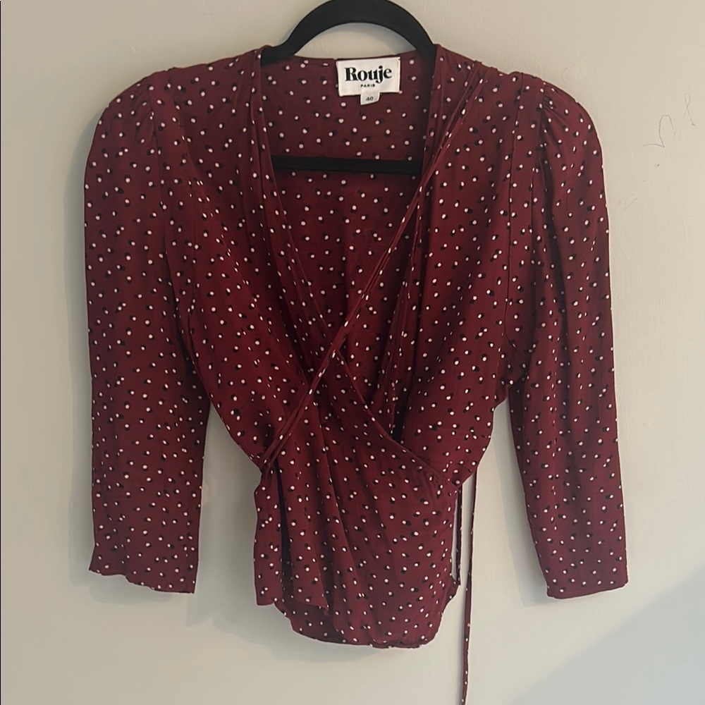 Rouje Anna Wrap Blouse, size 40